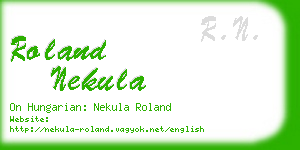 roland nekula business card